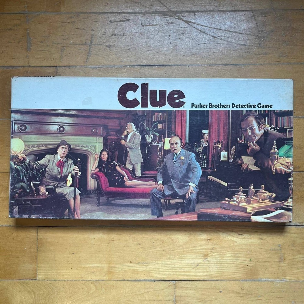 Vintage 1972 Clue Board Game Parker Brothers Classic Detective Complete No 45